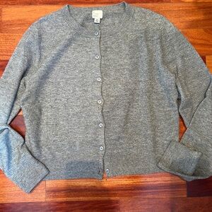 a new day Gray Button-Up Crewneck Cardigan